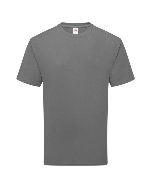 Fruit Of The Loom Gray Adult Pure Cotton T-Shirt (Light Graphite)