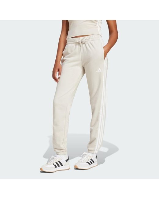 Adidas Natural Essentials 3-Stripes French Terry Cuffed Pants