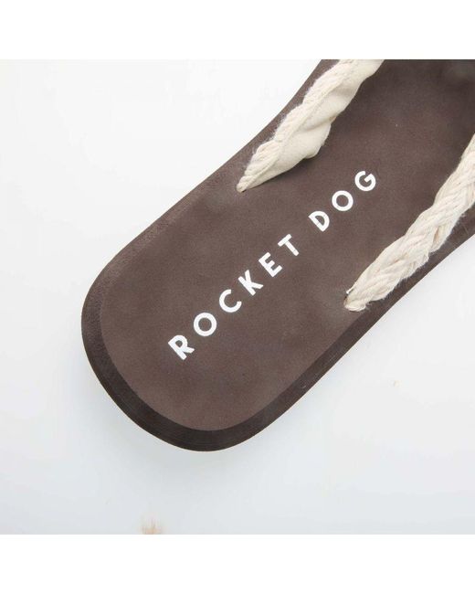Rocket Dog Dames Sunset Cord Teenslippers In Naturel in het Gray