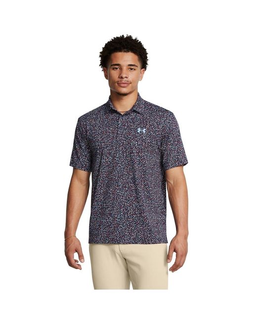 Under Armour Blue Playoff Short Sleeve Performance Polo Shirt for men