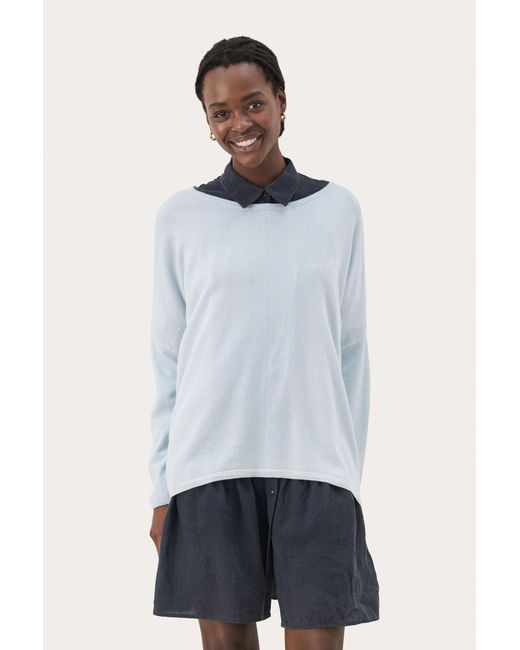Part Two Pullover Loose Fit in het Blue