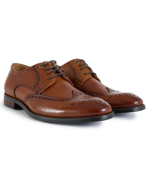 Simon Carter Brown Jones Brogue Shoes for men