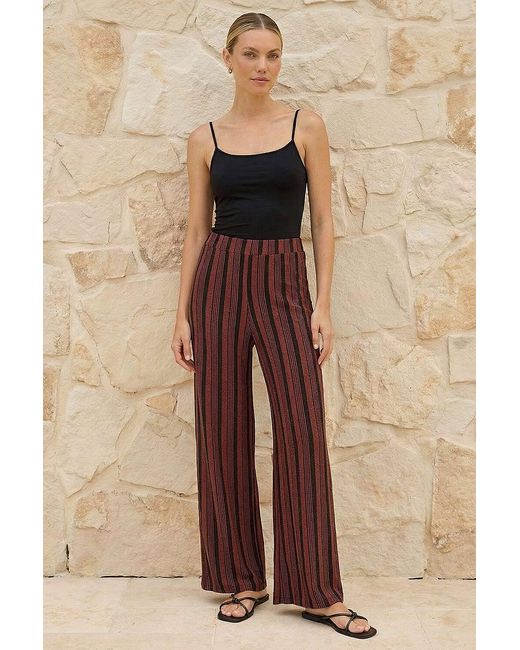 Roman Blue Texture Stripe Stretch Trouser