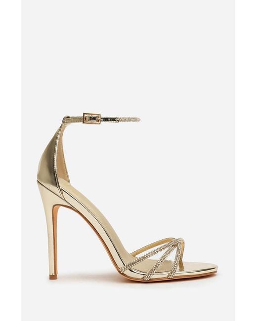 Where's That From White Wheres 'Quinley' Embellished Strappy Stiletto Heels