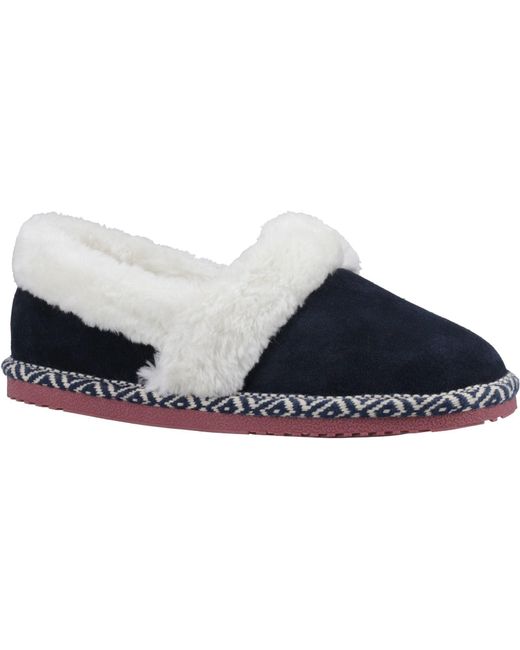 Hush Puppies Ariel Suède Vrouwen Slippers Navy in het Blue