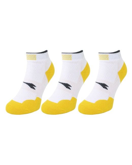 Diadora Yellow 3-Pack/ Crew Socks