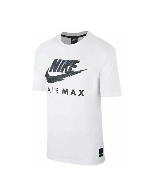 Nike White Air Max Graphic Print T Shirt for men