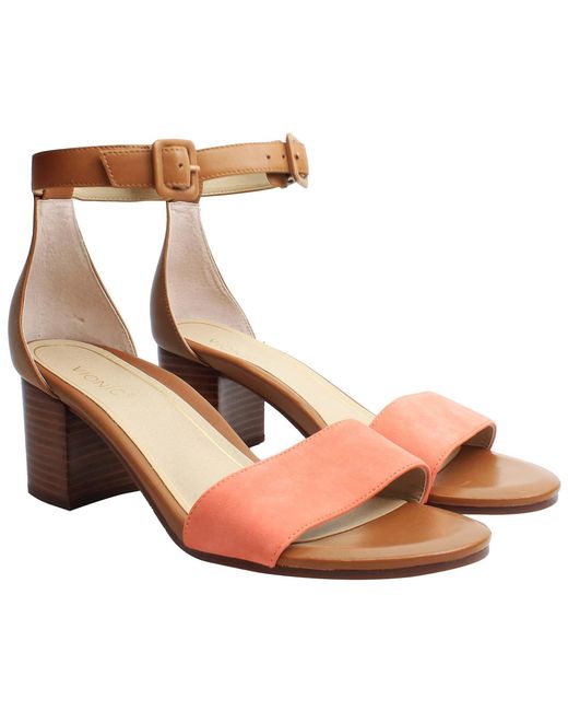 Vionic Brown Papaya Rosie Nat Heeled Sandals