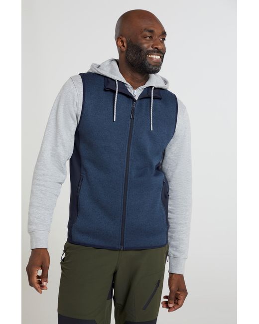 Mountain Warehouse Red 'Treston' Fleece Gilet Full Zip Thermal Breathable Jacket for men