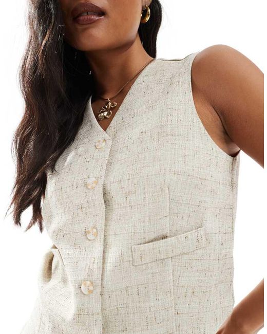 Vero Moda White Tailored Waistcoat Co-Ord