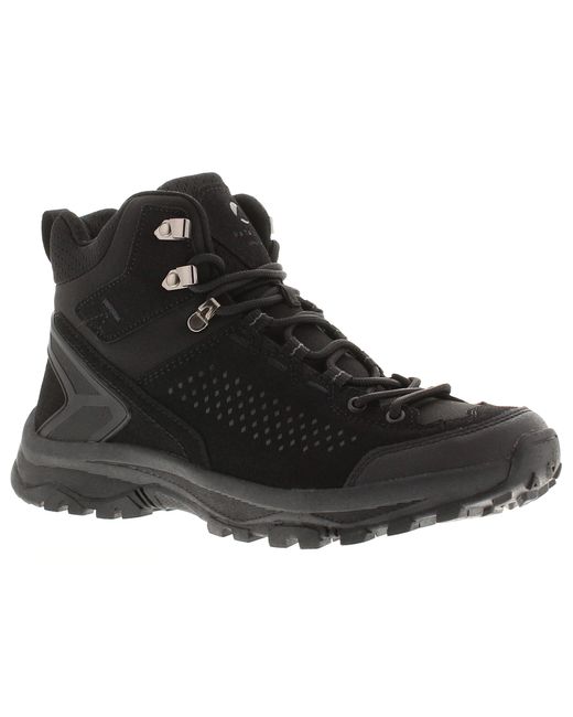 Wynsors Black Walking Boots Grebe Lace Up for men