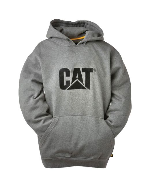 Caterpillar Gray Trademark Hooded Sweatshirt for men