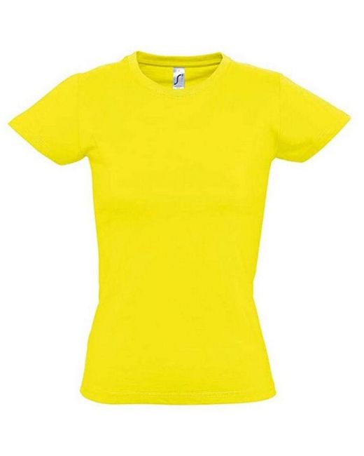 Sol's Yellow Ladies Imperial Heavy Short Sleeve T-Shirt (Lemon)