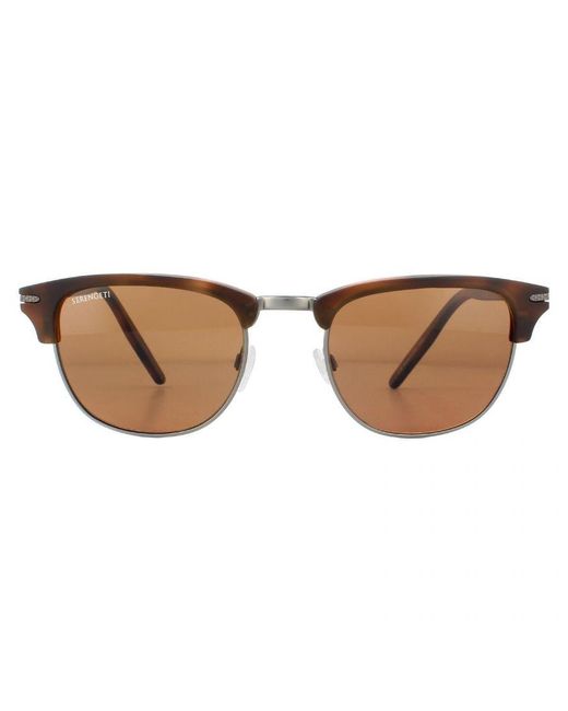 Serengeti Brown Sunglasses Alray 8946 Matte Mineral Polarized Drivers Metal (Archived) for men