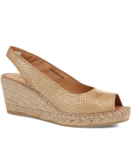 Jones Bootmaker Natural Rosanna Slingback Wedges
