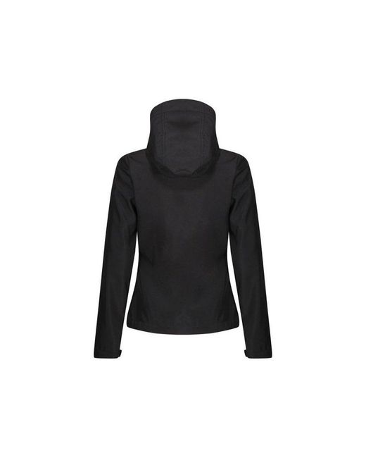 Regatta Black Ladies Venturer Hooded Soft Shell Jacket