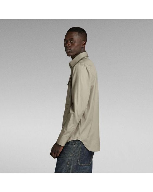G-Star Natural G-tar D22971-d384 Reguar Fit Ong Eeve Hirt An for men