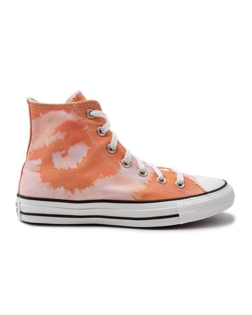 Converse Chuck Taylor All Star Hi Trainers in Orange | Lyst UK