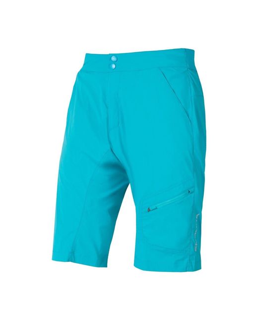 Endura Blue Hummvee Lite Biking Shorts With Snap Button for men