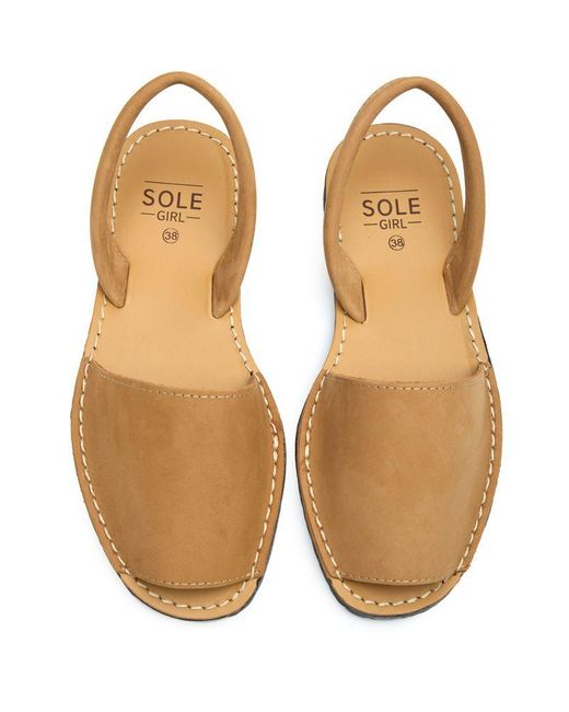 Sole Brown Macaw Nubuck Menorcan Sandals