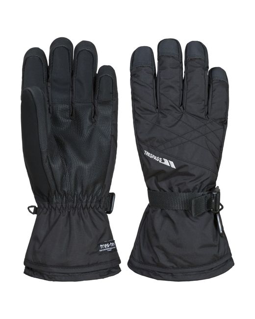 Trespass Black Reunited Ii Ski Gloves for men