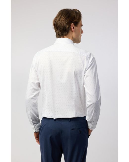 Ted Baker White Long Sleeve Slim Fit Formal Shirt for men