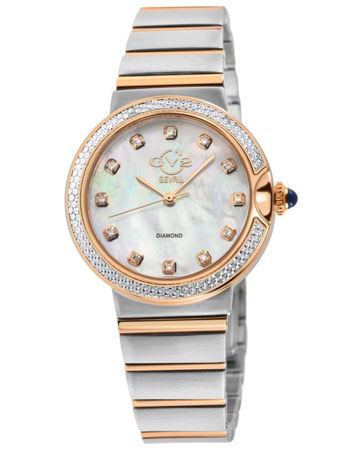 Gv2 Gray Sorrento Diamond Swiss Quartz Mop Dial Watch