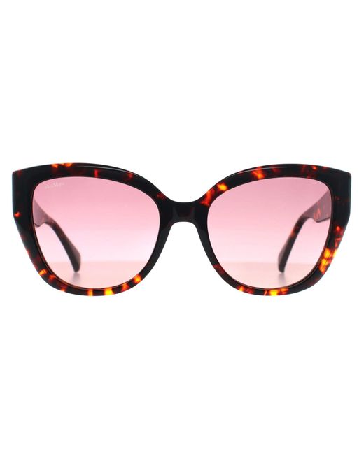 Max Mara Pink Cat Eye Havana Bordeaux Gradient Mm0040 Logo 11