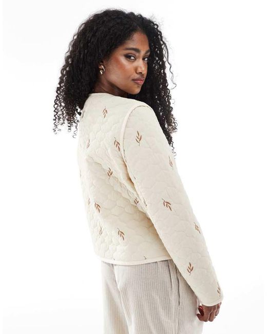 Vero Moda White Tie Front Quilted Jacket