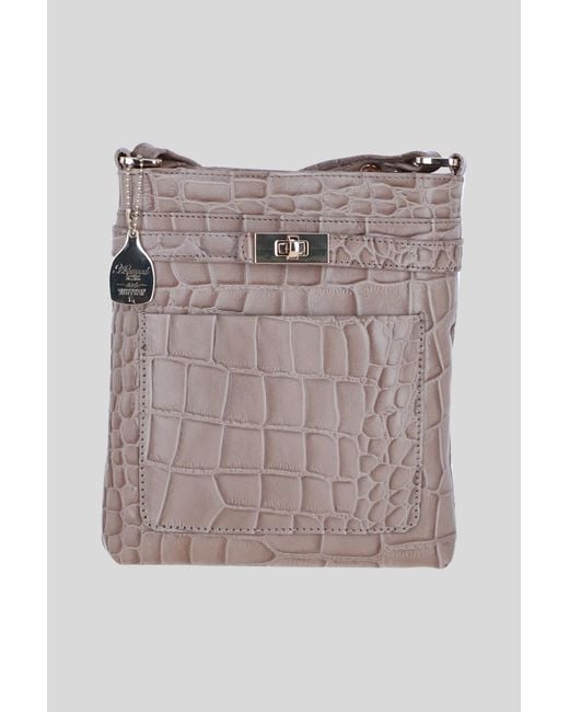 Ashwood Leather Gray Real Crossbody Bag With Adjustable Strap