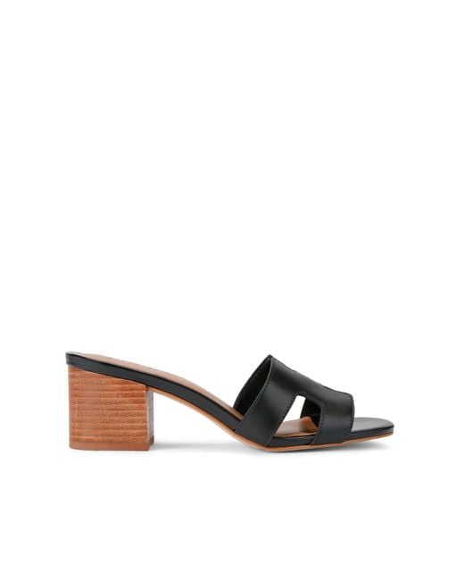 Steve Madden Black Leather Hades 017 Sandals