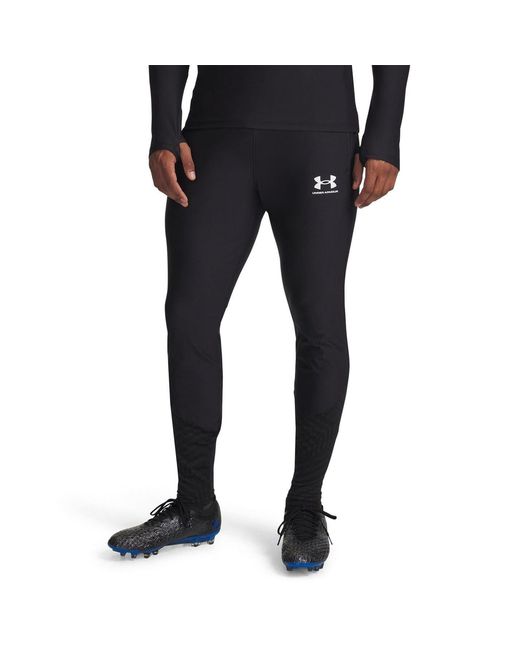 Under Armour Blue Chal Solid Patterned Slim Athletic Pants for men