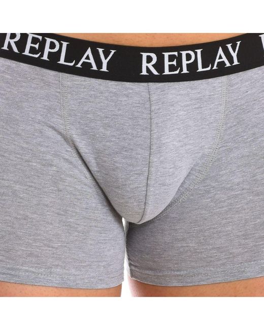 Replay Gray Pack-2 I101005 Boxer Briefs for men