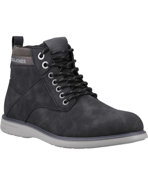 Jack & Jones Black Denver Synthetic Anthracite Boots for men