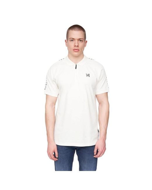 Henleys White Tapehen Polo Shirt Cotton for men