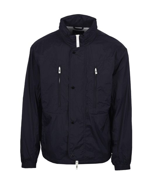 ARMANI EXCHANGE Blue Woven Jacket Deep Cotton for men