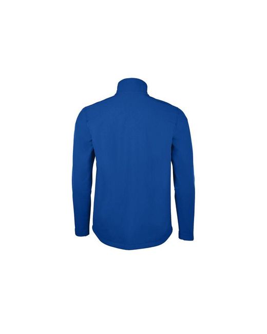Sol's Blue Race Full Zip Water Repellent Softshell Jacket (Royal) for men