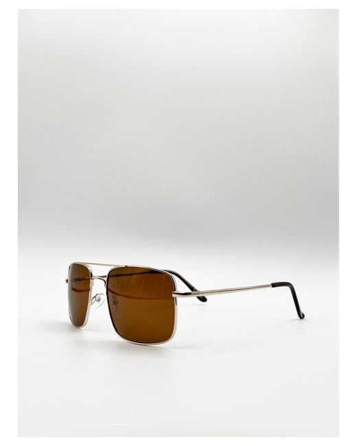 SVNX White Aviator Style Square Frame Sunglasses for men