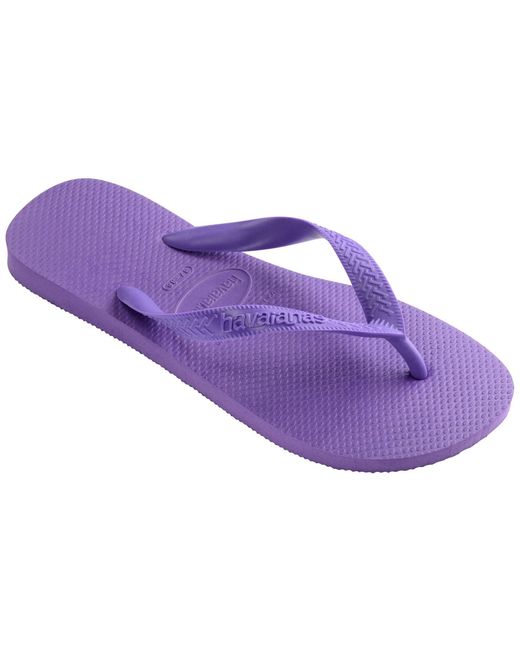 Havaianas Purple Solid Patterned Thong Toe Flip Flops