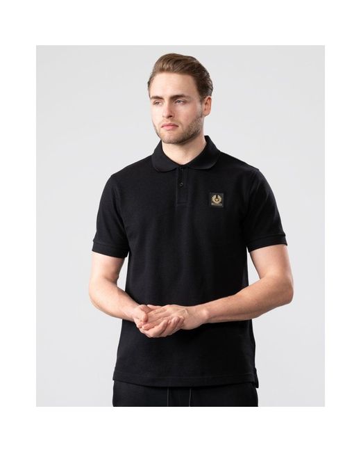 Belstaff Black Short Sleeved Polo for men