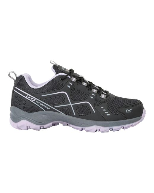 Regatta Black Ladies Vendeavour Walking Shoes (Ash/Lilac Frost)