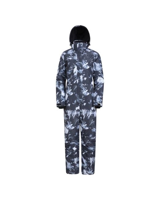 Mountain Warehouse Blue Ladies Cloud Abstract Ski Suit (Monochrome)