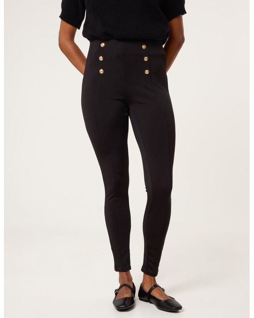 Blue Vanilla Natural Button Detail Shaping Pants