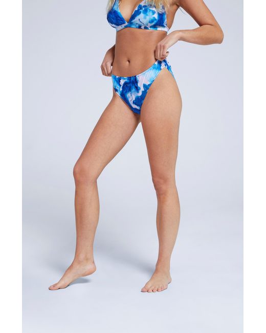 Mountain Warehouse Blue 'Narla' Bikini Bottoms Chlorine & Salt Water Resistant Stretchy Swimwear Nylon