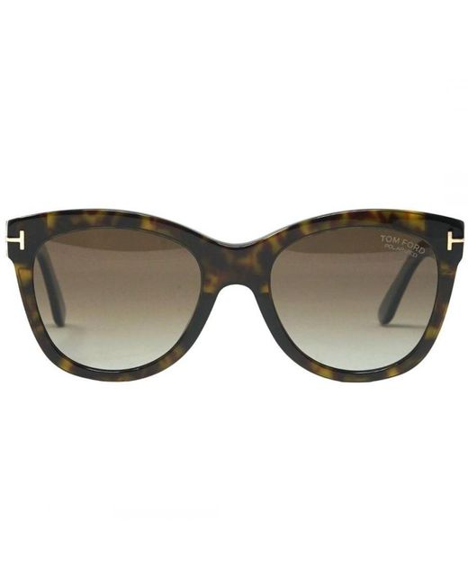 Tom Ford Brown Wallace Ft0870 52H Dark Havana Sunglasses for men