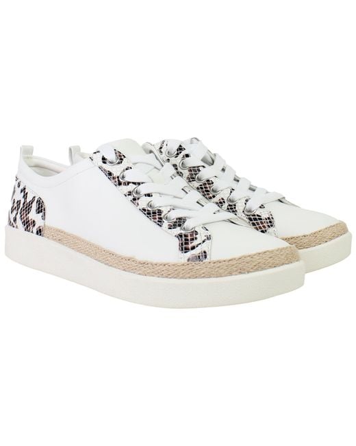 Vionic White Winny Leopard Snake Plimsolls