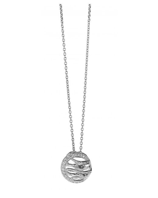 Orphelia White 925 Sterling Chain With Pendant