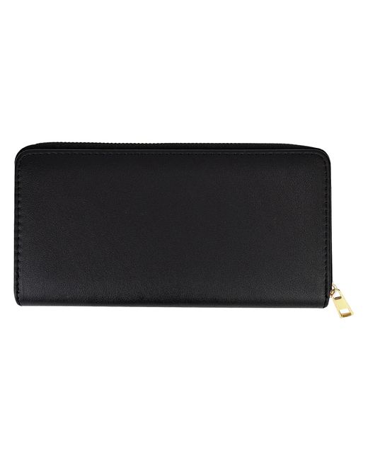 Black Moon Black Ladies Faux Leather Wallet Large Textured Purse With Metal Detail Organiser