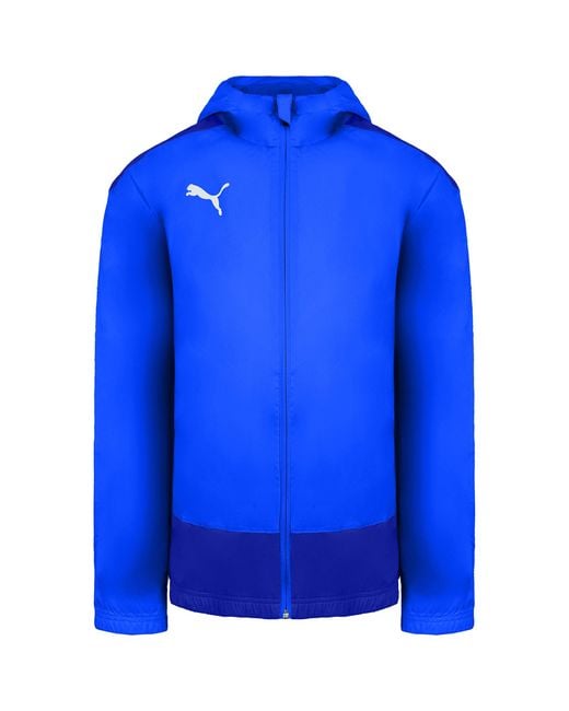 PUMA Blue Teamgoal 23 Trg Rain Jacket Nylon for men