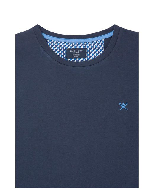 Hackett Blue Swim Trim Logo T Shirt for men